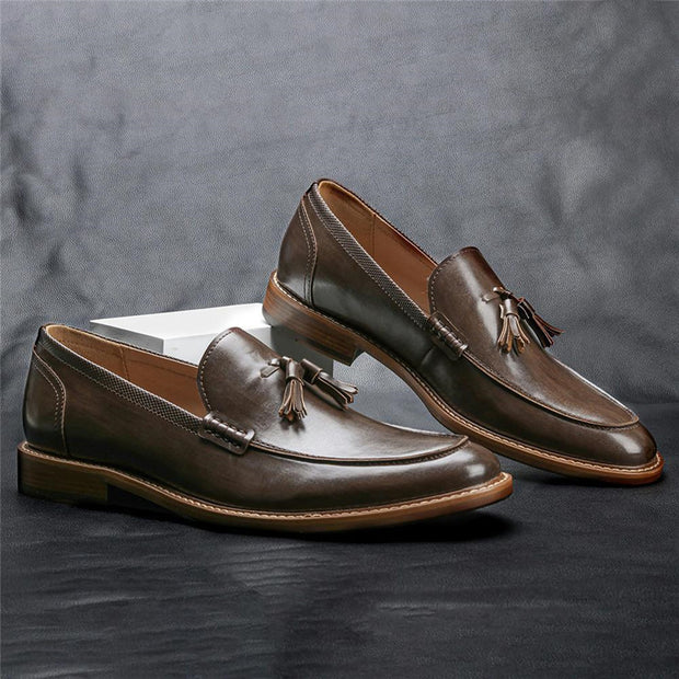 Men Casual Shoes Leather Loafers Business Dress Formal Shoes